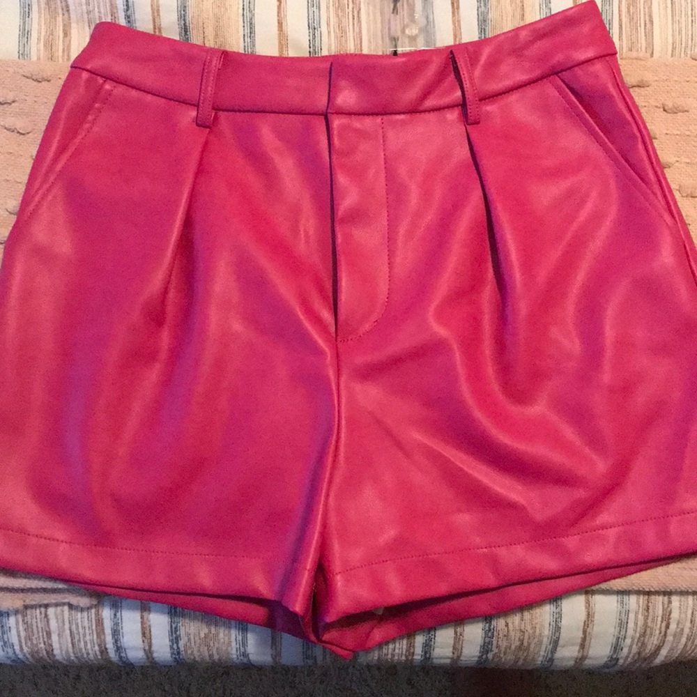 Pleather shorts